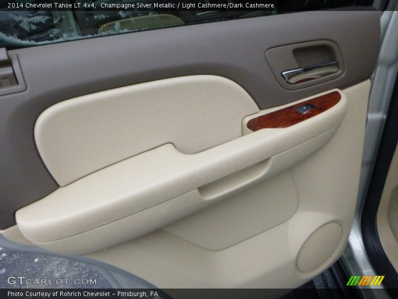 Champagne Silver Metallic / Light Cashmere/Dark Cashmere 2014 Chevrolet Tahoe LT 4x4