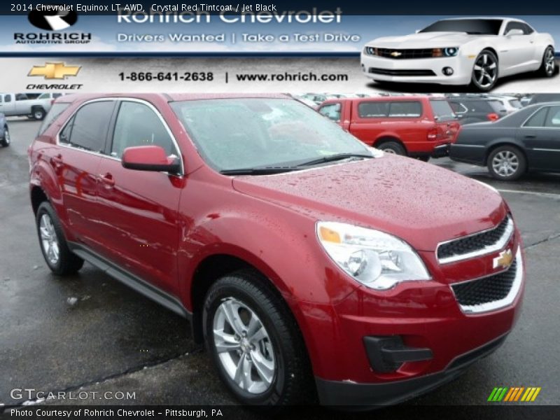 Crystal Red Tintcoat / Jet Black 2014 Chevrolet Equinox LT AWD