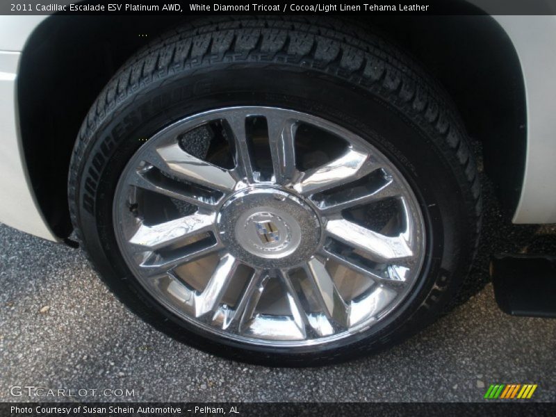 White Diamond Tricoat / Cocoa/Light Linen Tehama Leather 2011 Cadillac Escalade ESV Platinum AWD