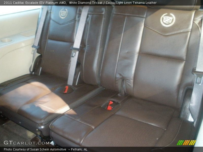 White Diamond Tricoat / Cocoa/Light Linen Tehama Leather 2011 Cadillac Escalade ESV Platinum AWD