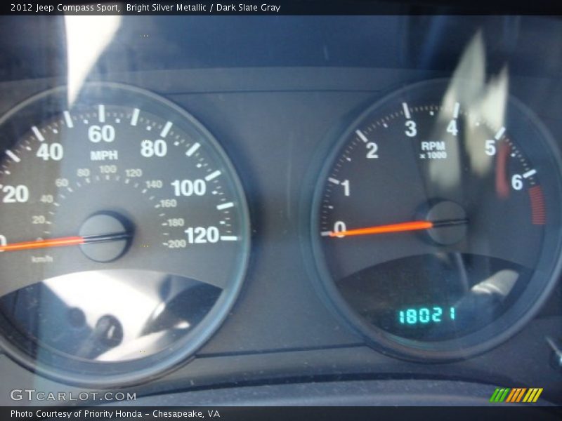 Bright Silver Metallic / Dark Slate Gray 2012 Jeep Compass Sport