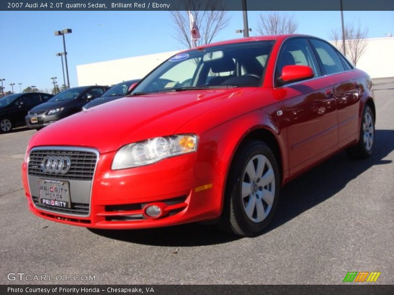 Brilliant Red / Ebony 2007 Audi A4 2.0T quattro Sedan