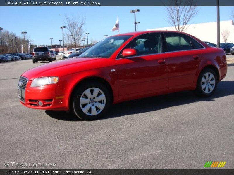 Brilliant Red / Ebony 2007 Audi A4 2.0T quattro Sedan
