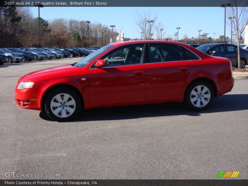 Brilliant Red / Ebony 2007 Audi A4 2.0T quattro Sedan