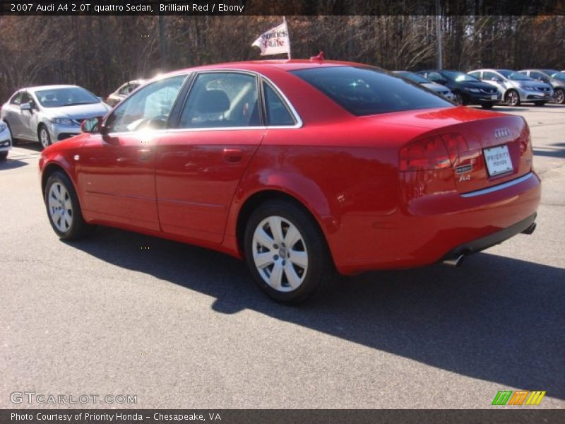 Brilliant Red / Ebony 2007 Audi A4 2.0T quattro Sedan
