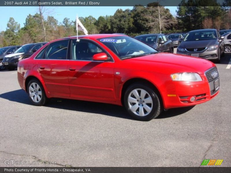Brilliant Red / Ebony 2007 Audi A4 2.0T quattro Sedan