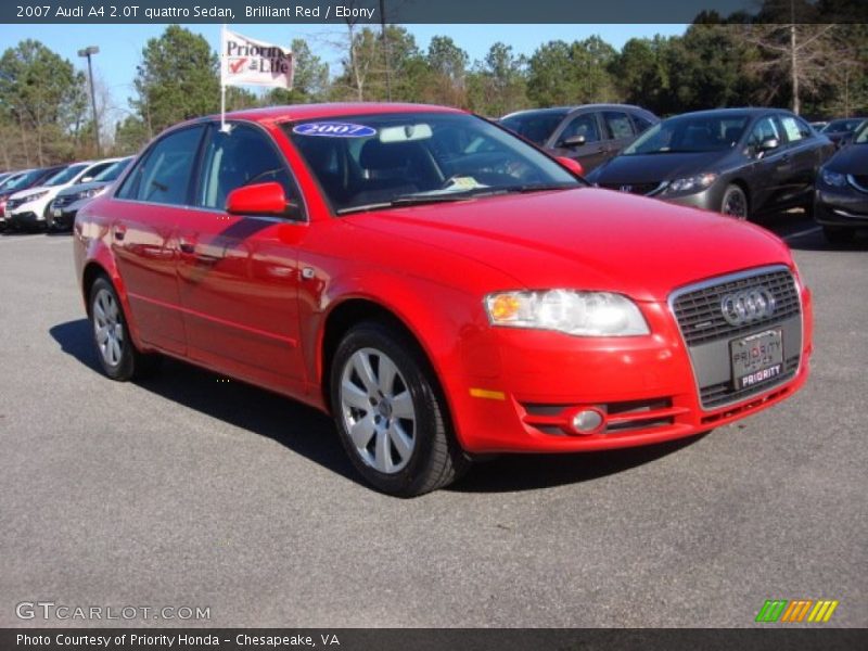 Brilliant Red / Ebony 2007 Audi A4 2.0T quattro Sedan