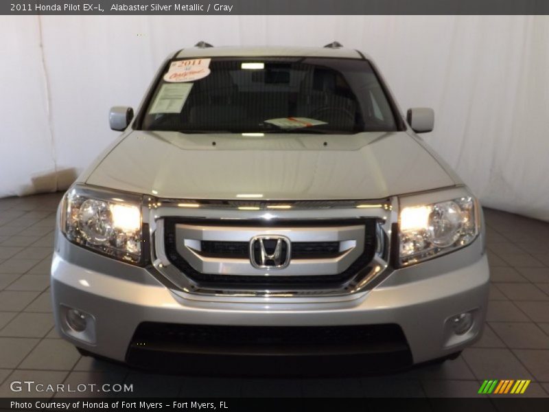 Alabaster Silver Metallic / Gray 2011 Honda Pilot EX-L