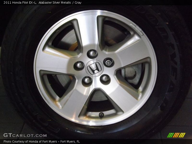 Alabaster Silver Metallic / Gray 2011 Honda Pilot EX-L