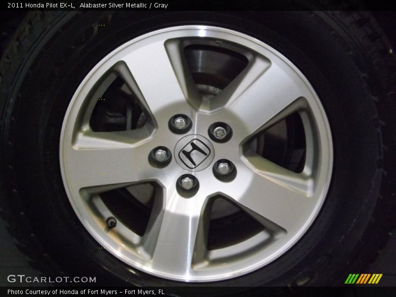Alabaster Silver Metallic / Gray 2011 Honda Pilot EX-L