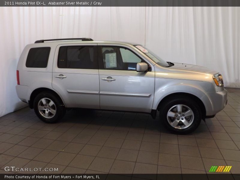 Alabaster Silver Metallic / Gray 2011 Honda Pilot EX-L