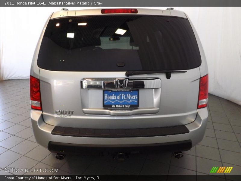 Alabaster Silver Metallic / Gray 2011 Honda Pilot EX-L