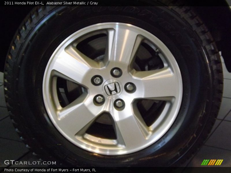 Alabaster Silver Metallic / Gray 2011 Honda Pilot EX-L