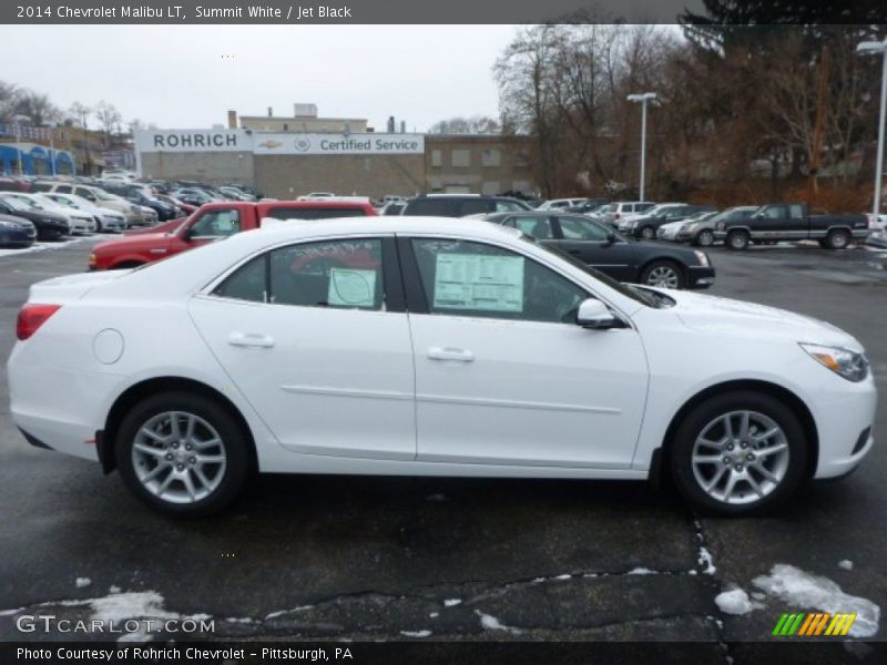 Summit White / Jet Black 2014 Chevrolet Malibu LT