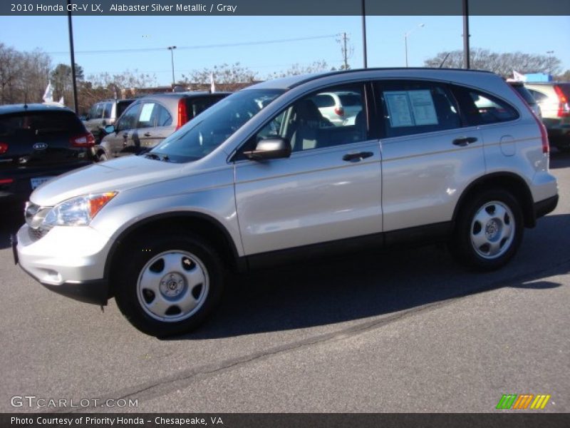 Alabaster Silver Metallic / Gray 2010 Honda CR-V LX