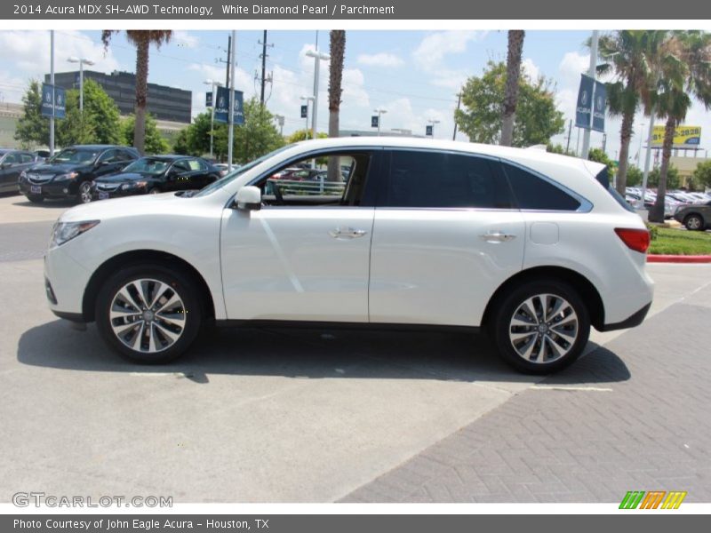 White Diamond Pearl / Parchment 2014 Acura MDX SH-AWD Technology