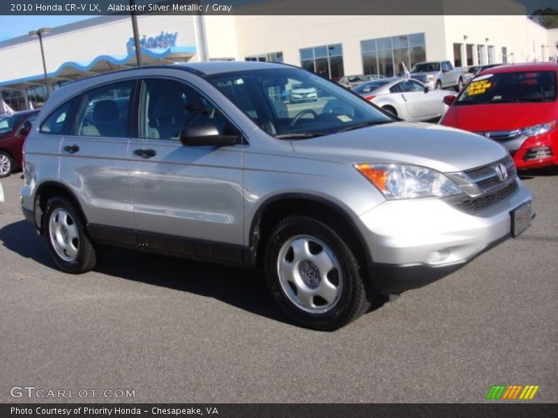 Alabaster Silver Metallic / Gray 2010 Honda CR-V LX