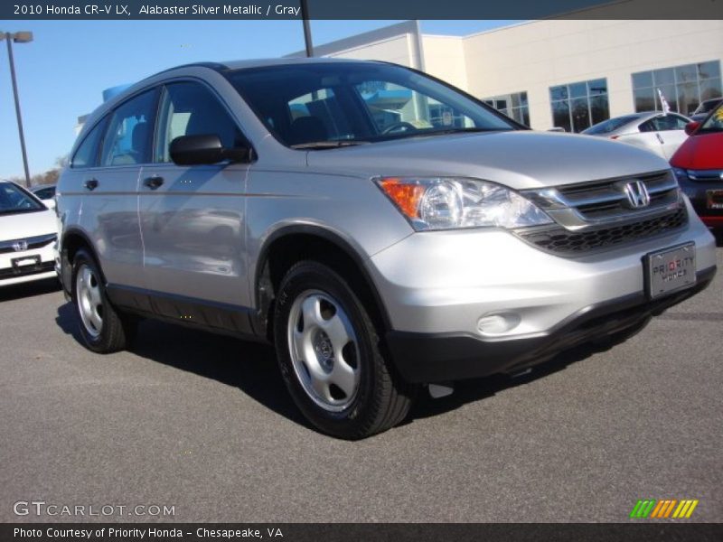 Alabaster Silver Metallic / Gray 2010 Honda CR-V LX