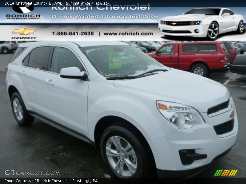 Summit White / Jet Black 2014 Chevrolet Equinox LT AWD
