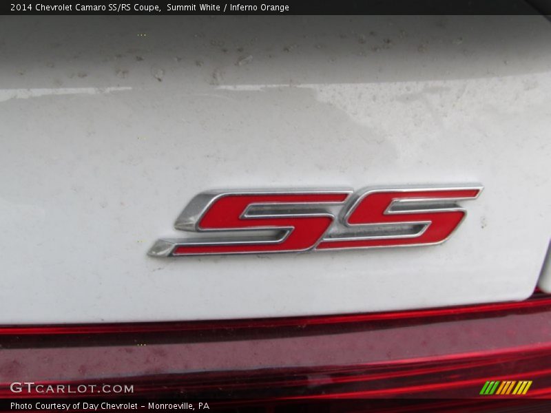 Summit White / Inferno Orange 2014 Chevrolet Camaro SS/RS Coupe