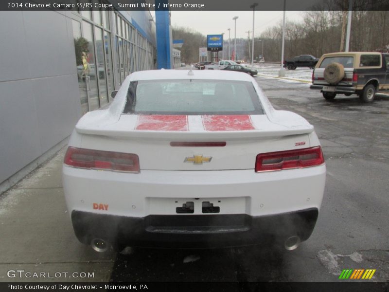 Summit White / Inferno Orange 2014 Chevrolet Camaro SS/RS Coupe