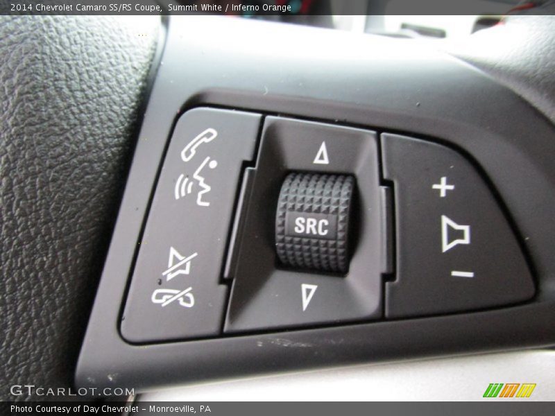 Summit White / Inferno Orange 2014 Chevrolet Camaro SS/RS Coupe