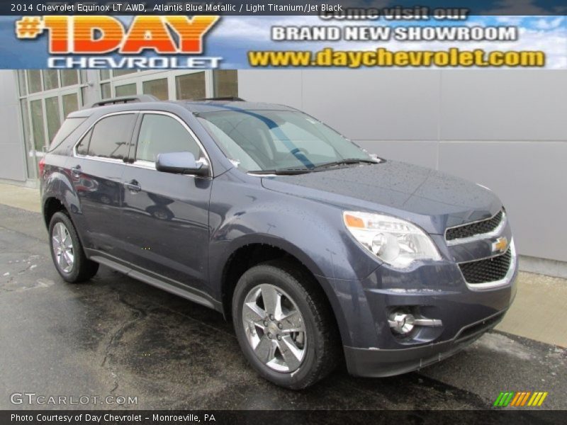 Atlantis Blue Metallic / Light Titanium/Jet Black 2014 Chevrolet Equinox LT AWD