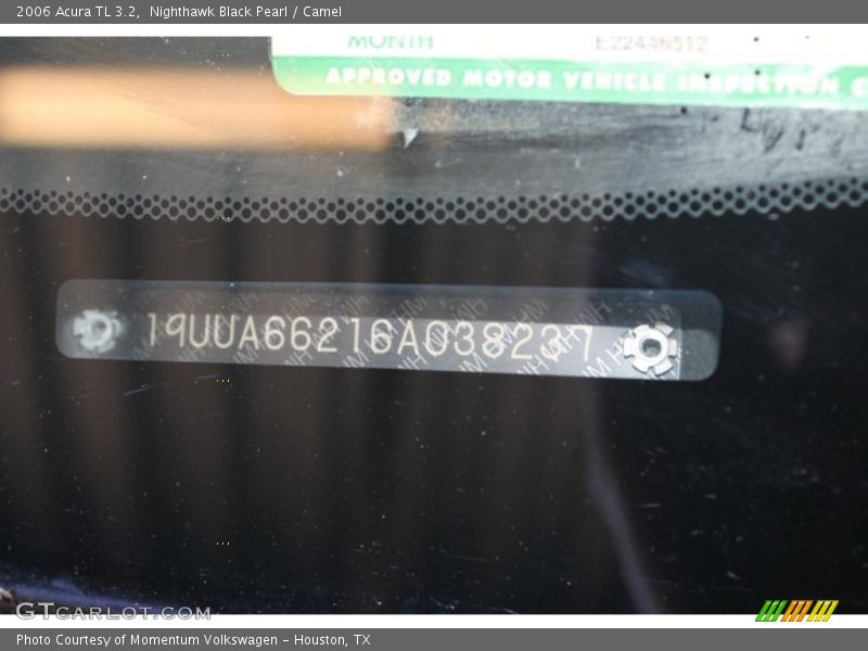 Nighthawk Black Pearl / Camel 2006 Acura TL 3.2