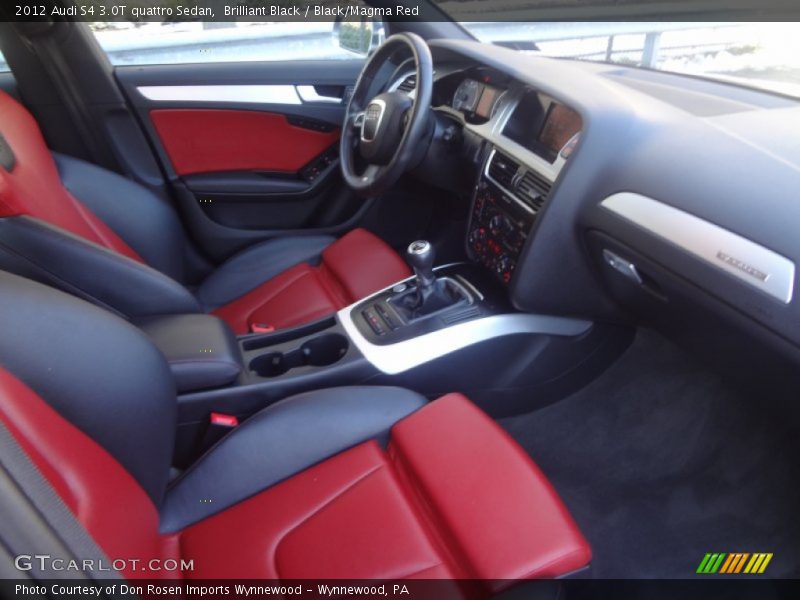 Brilliant Black / Black/Magma Red 2012 Audi S4 3.0T quattro Sedan