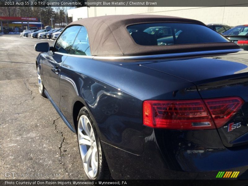 Moonlight Blue Metallic / Chestnut Brown 2013 Audi S5 3.0 TFSI quattro Convertible