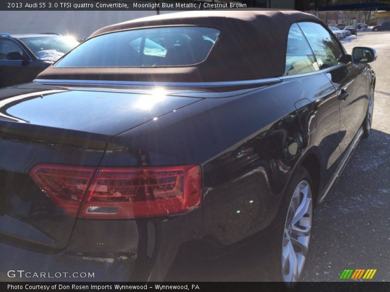 Moonlight Blue Metallic / Chestnut Brown 2013 Audi S5 3.0 TFSI quattro Convertible