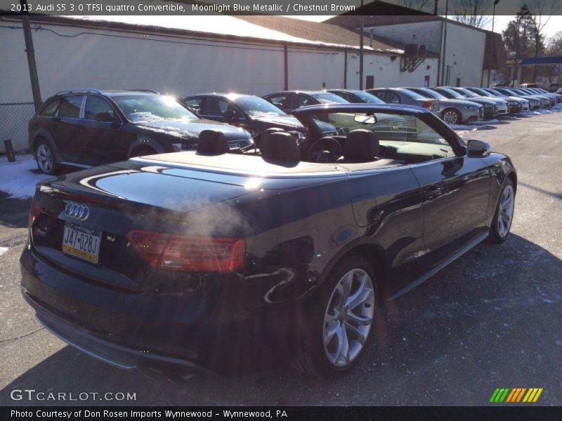 Moonlight Blue Metallic / Chestnut Brown 2013 Audi S5 3.0 TFSI quattro Convertible