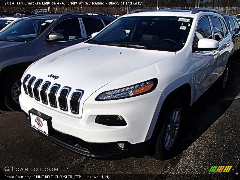 Bright White / Iceland - Black/Iceland Gray 2014 Jeep Cherokee Latitude 4x4