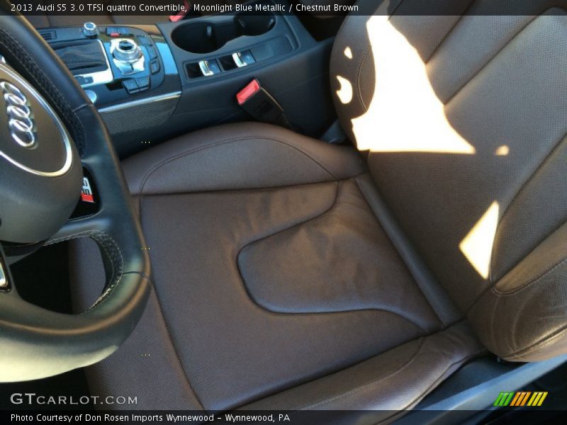Moonlight Blue Metallic / Chestnut Brown 2013 Audi S5 3.0 TFSI quattro Convertible