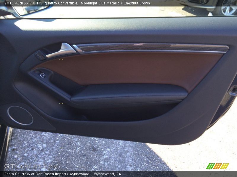 Moonlight Blue Metallic / Chestnut Brown 2013 Audi S5 3.0 TFSI quattro Convertible