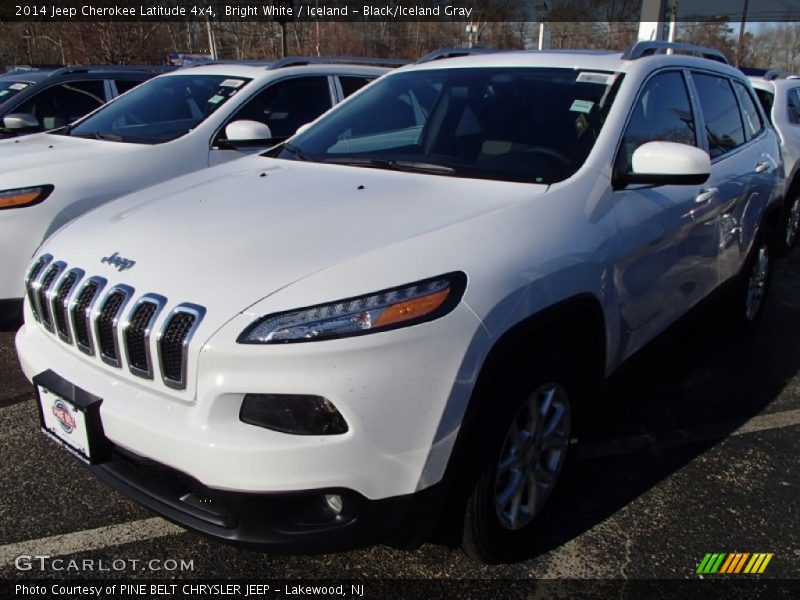 Bright White / Iceland - Black/Iceland Gray 2014 Jeep Cherokee Latitude 4x4