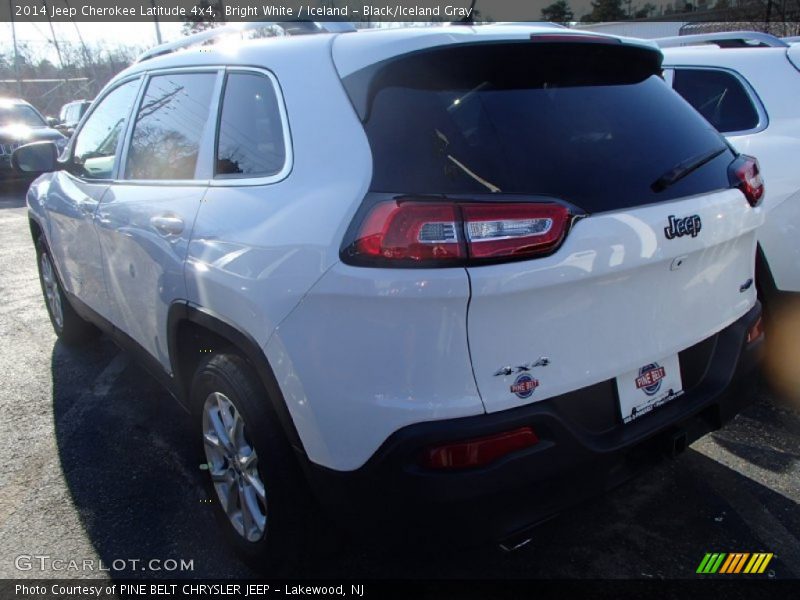 Bright White / Iceland - Black/Iceland Gray 2014 Jeep Cherokee Latitude 4x4