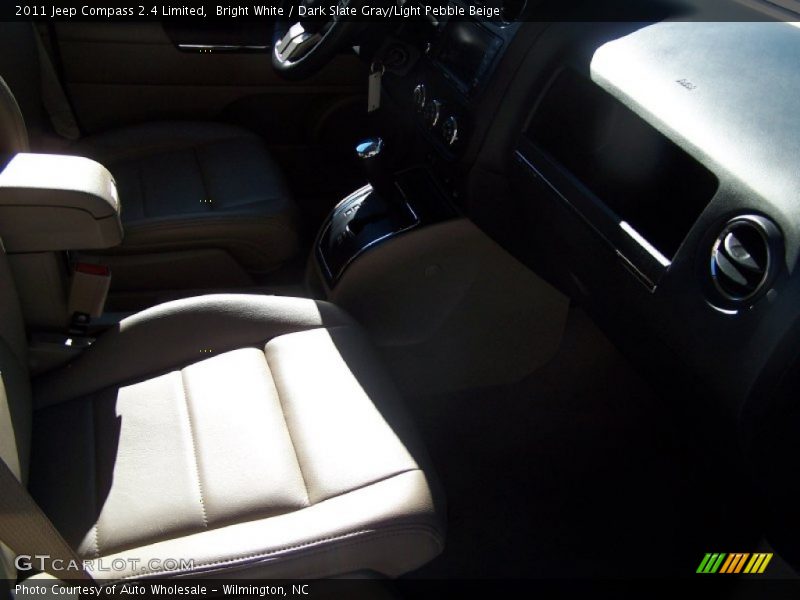 Bright White / Dark Slate Gray/Light Pebble Beige 2011 Jeep Compass 2.4 Limited