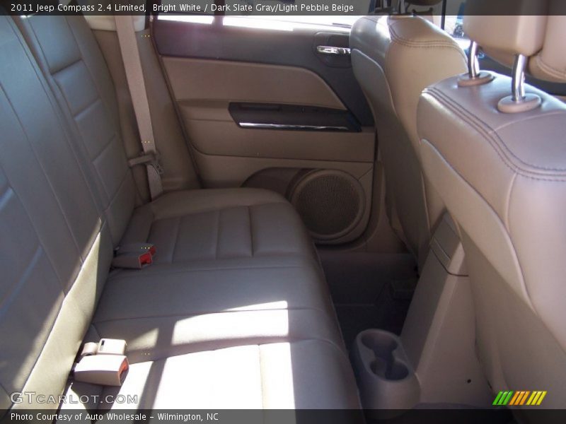 Bright White / Dark Slate Gray/Light Pebble Beige 2011 Jeep Compass 2.4 Limited