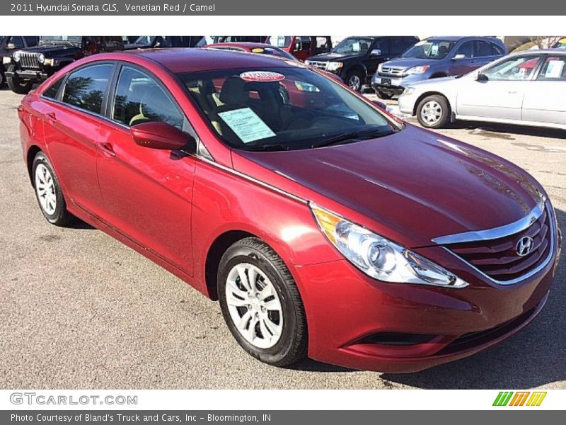 Venetian Red / Camel 2011 Hyundai Sonata GLS