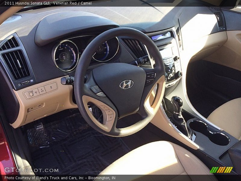 Venetian Red / Camel 2011 Hyundai Sonata GLS