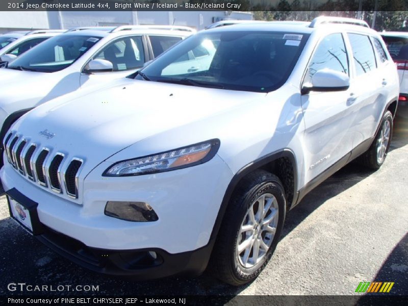 Bright White / Iceland - Black/Iceland Gray 2014 Jeep Cherokee Latitude 4x4
