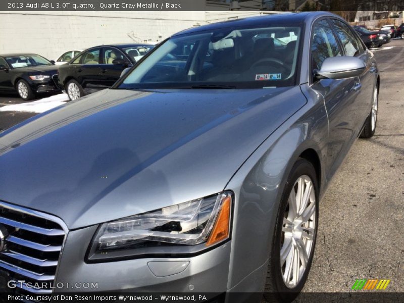 Quartz Gray Metallic / Black 2013 Audi A8 L 3.0T quattro