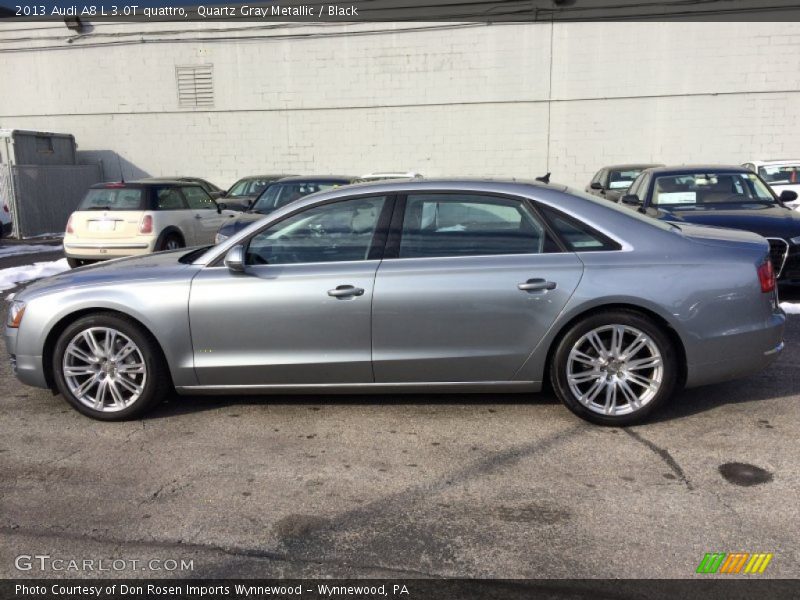 Quartz Gray Metallic / Black 2013 Audi A8 L 3.0T quattro