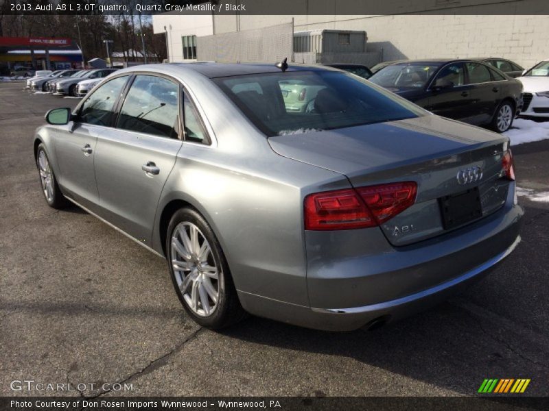 Quartz Gray Metallic / Black 2013 Audi A8 L 3.0T quattro