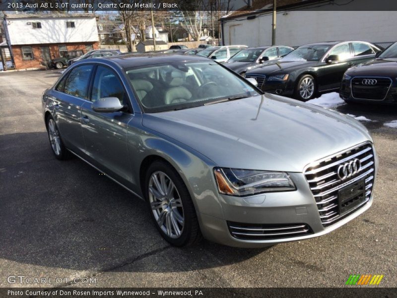 Quartz Gray Metallic / Black 2013 Audi A8 L 3.0T quattro