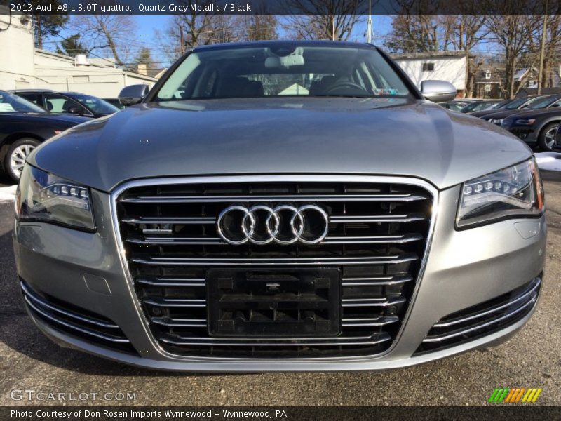 Quartz Gray Metallic / Black 2013 Audi A8 L 3.0T quattro