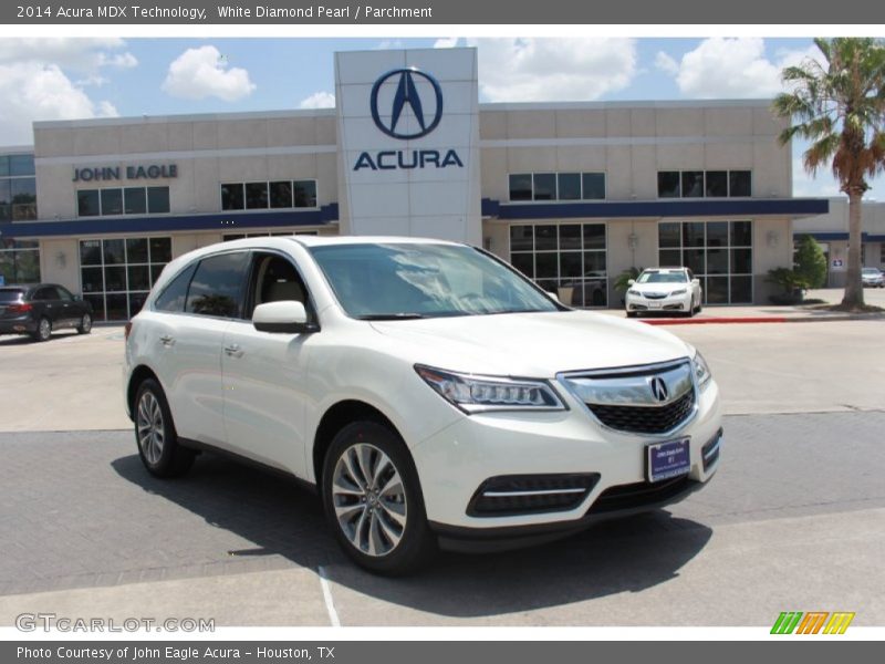 White Diamond Pearl / Parchment 2014 Acura MDX Technology