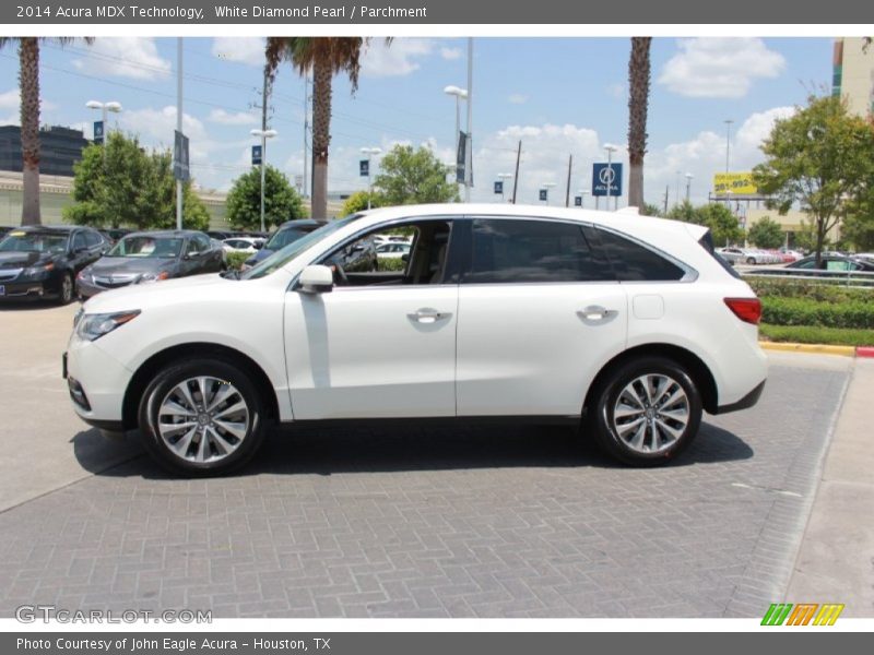 White Diamond Pearl / Parchment 2014 Acura MDX Technology