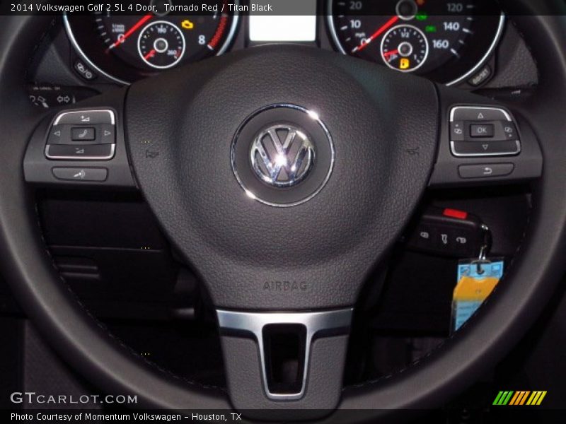 Tornado Red / Titan Black 2014 Volkswagen Golf 2.5L 4 Door
